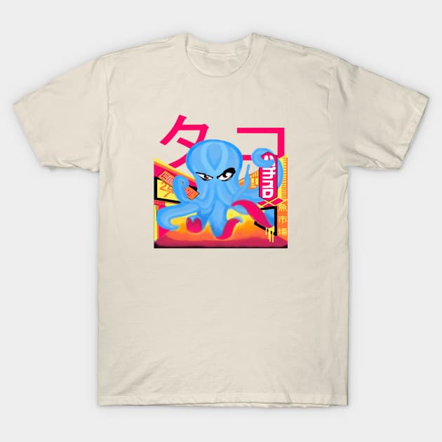 The Attack of the Octopus Manga Anime T-Shirt by Faech